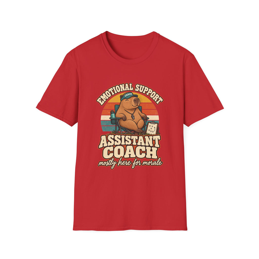 Emotional Support Assistant Coach - Mostly Here For Morale T-Shirt