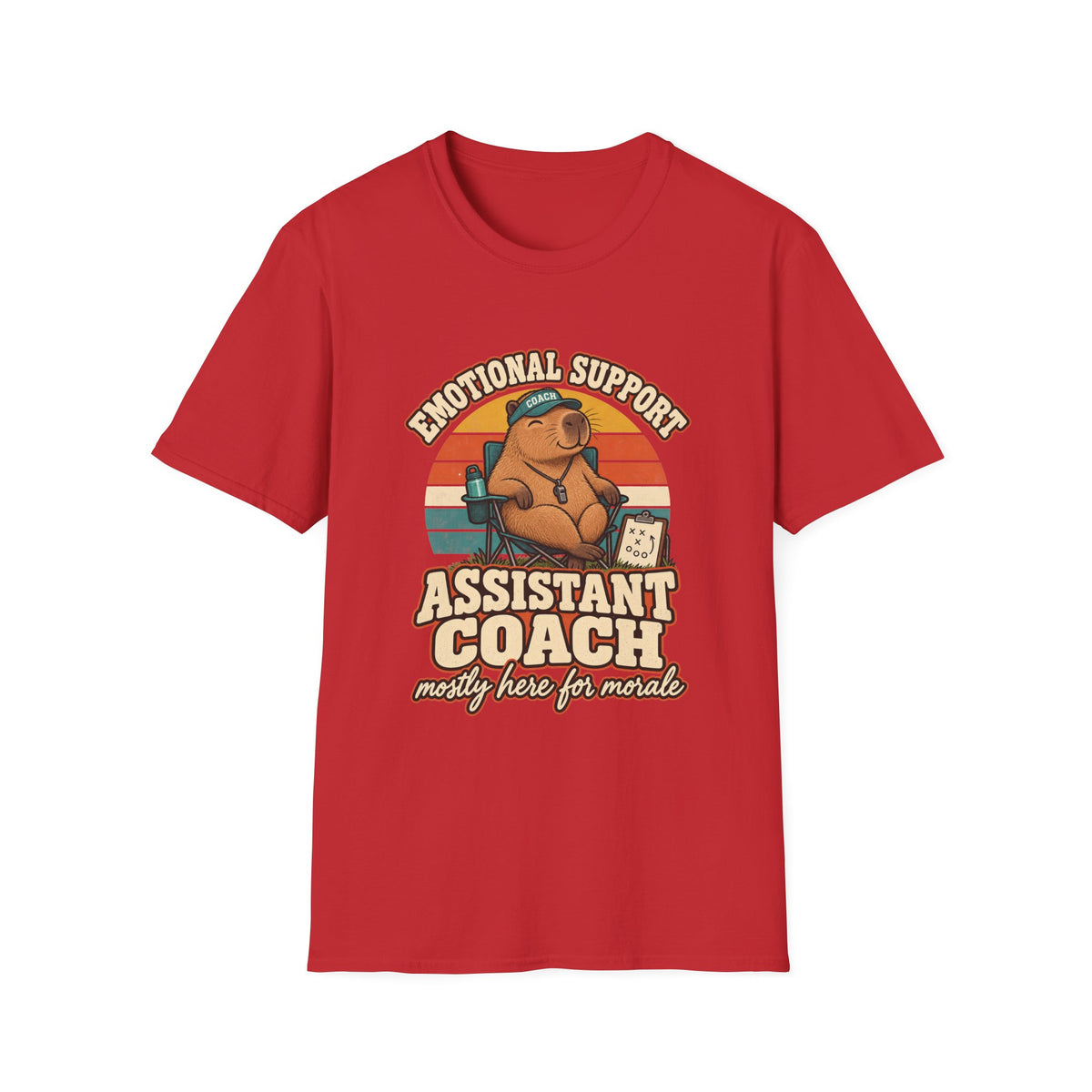 Emotional Support Assistant Coach - Mostly Here For Morale T-Shirt