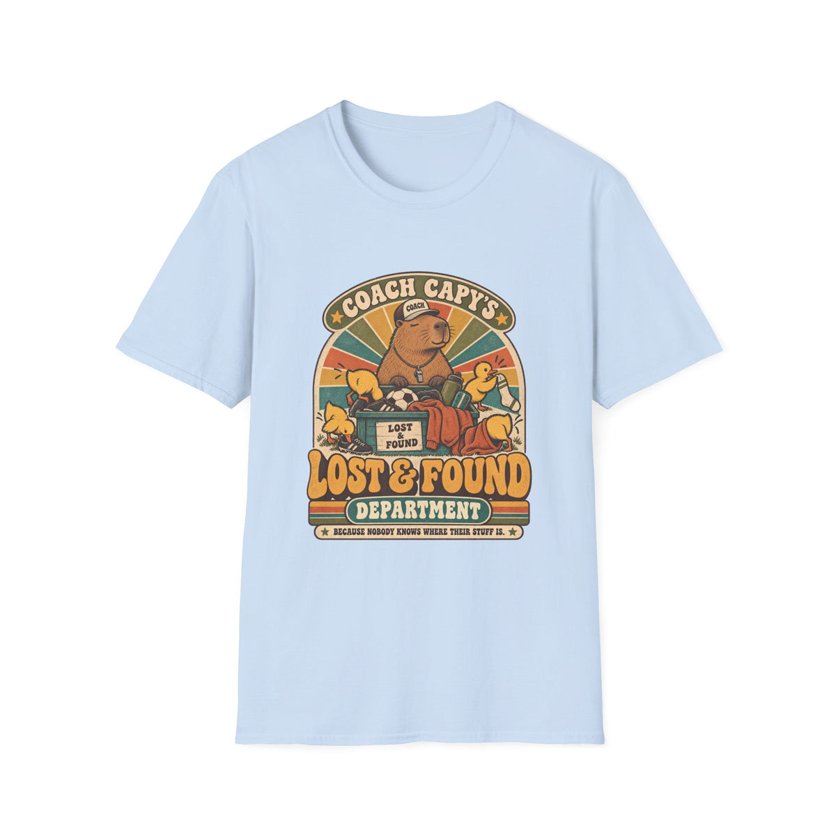 Coach Capy's Lost & Found Department - Because Nobody Knows Where Their Stuff Is T-Shirt