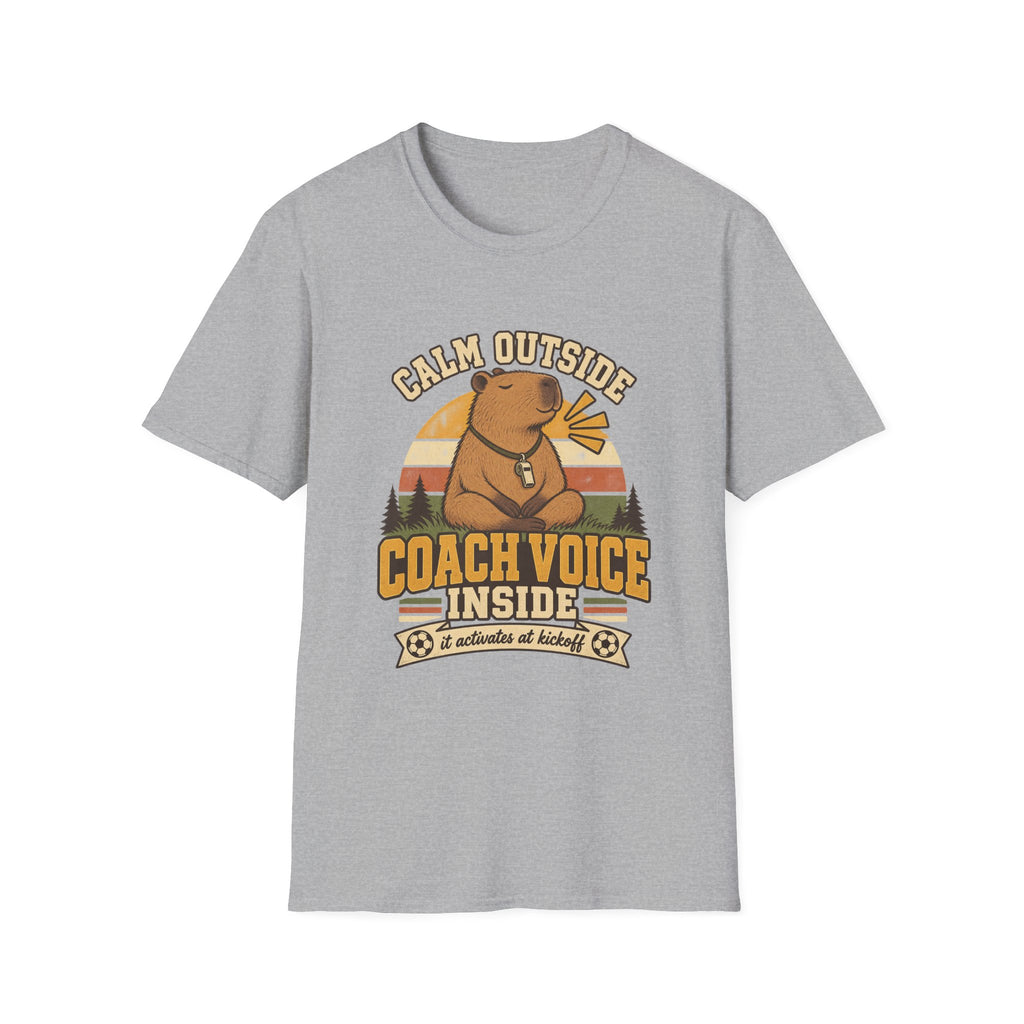 Calm Outside Coach Voice Inside - It Activates At Kickoff T-Shirt