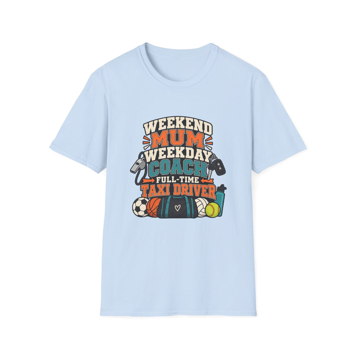 Weekend Mum Weekday Coach Full-Time Taxi Driver T-Shirt