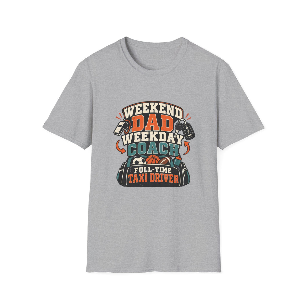 Weekend Dad Weekday Coach Full-Time Taxi Driver T-Shirt