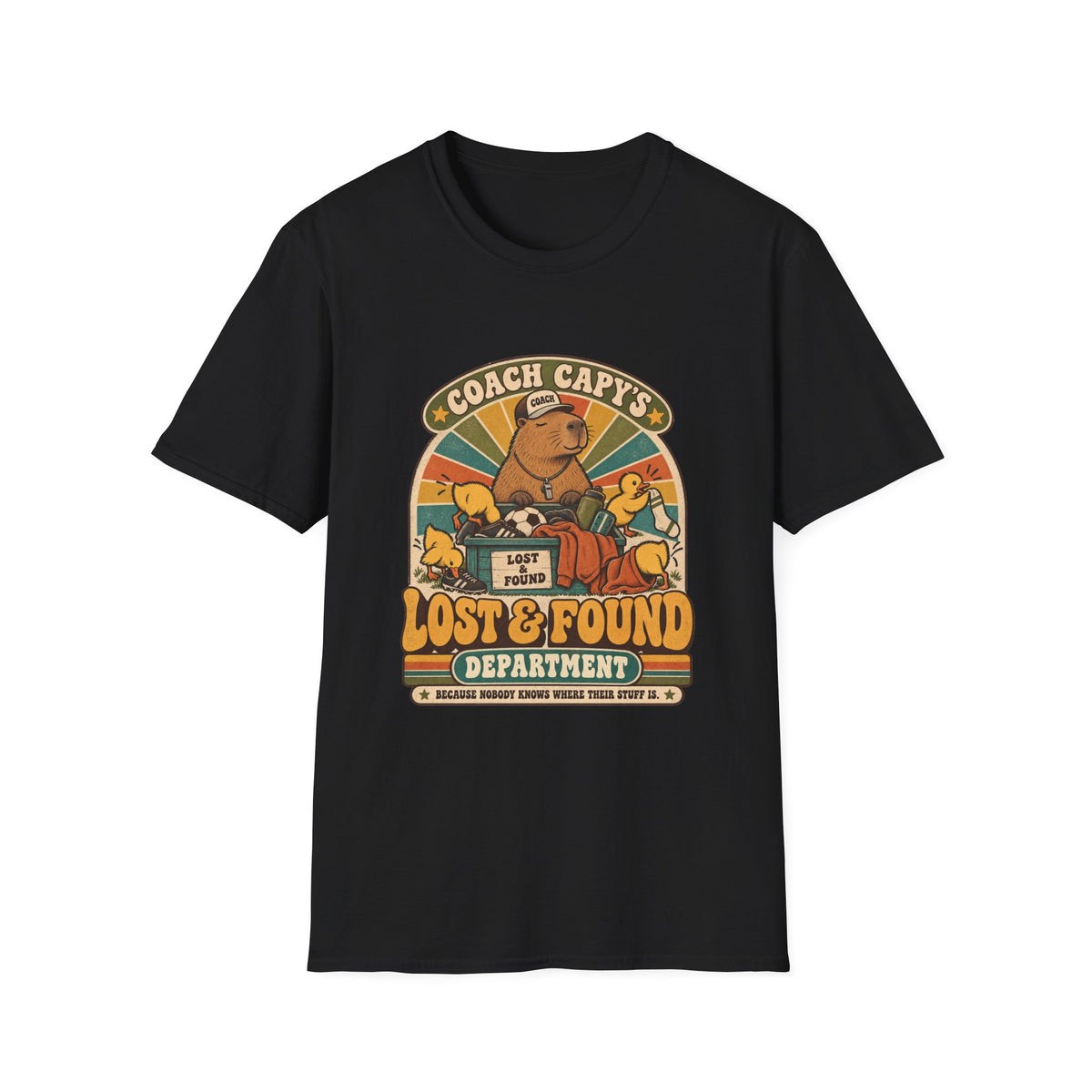 Coach Capy's Lost & Found Department - Because Nobody Knows Where Their Stuff Is T-Shirt