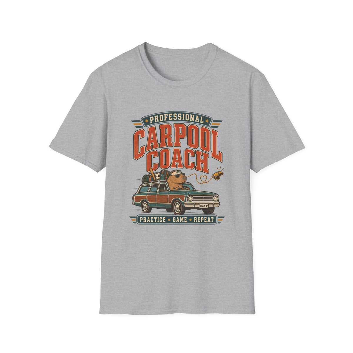 Professional Carpool Coach - Practice Game Repeat T-Shirt
