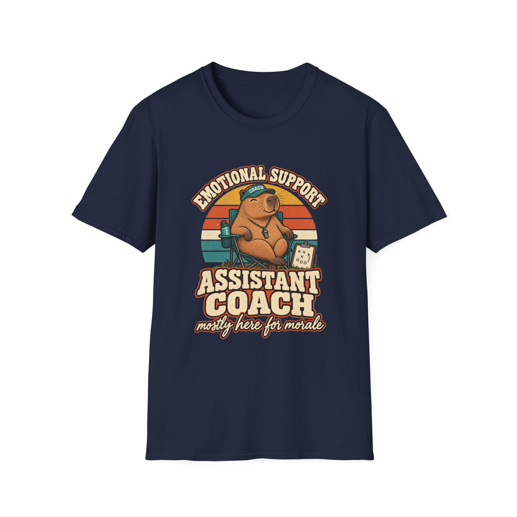 Emotional Support Assistant Coach - Mostly Here For Morale T-Shirt