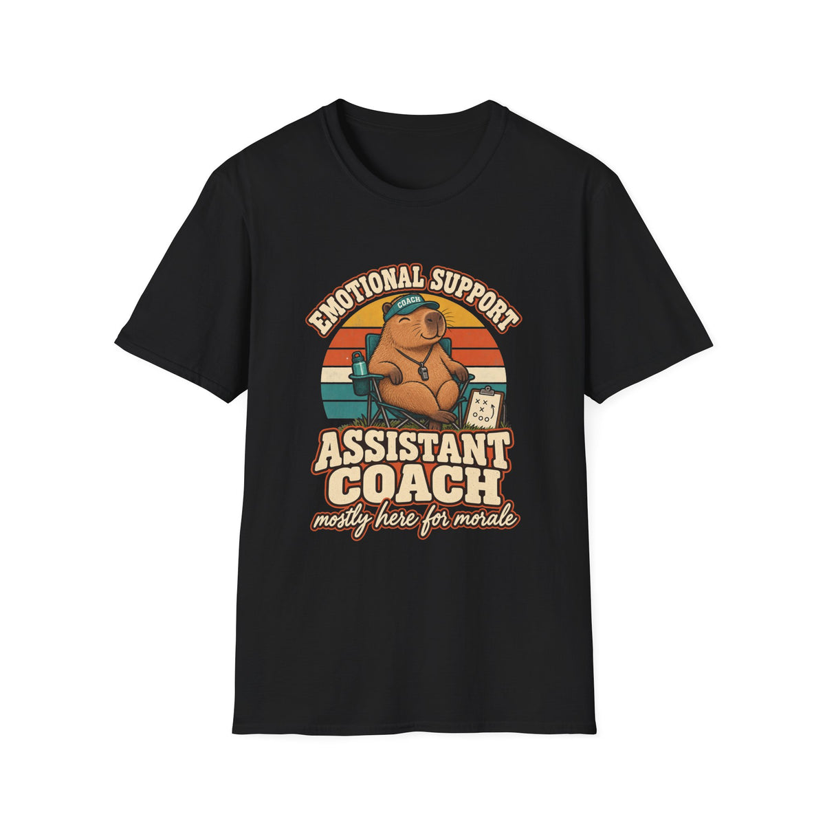 Emotional Support Assistant Coach - Mostly Here For Morale T-Shirt