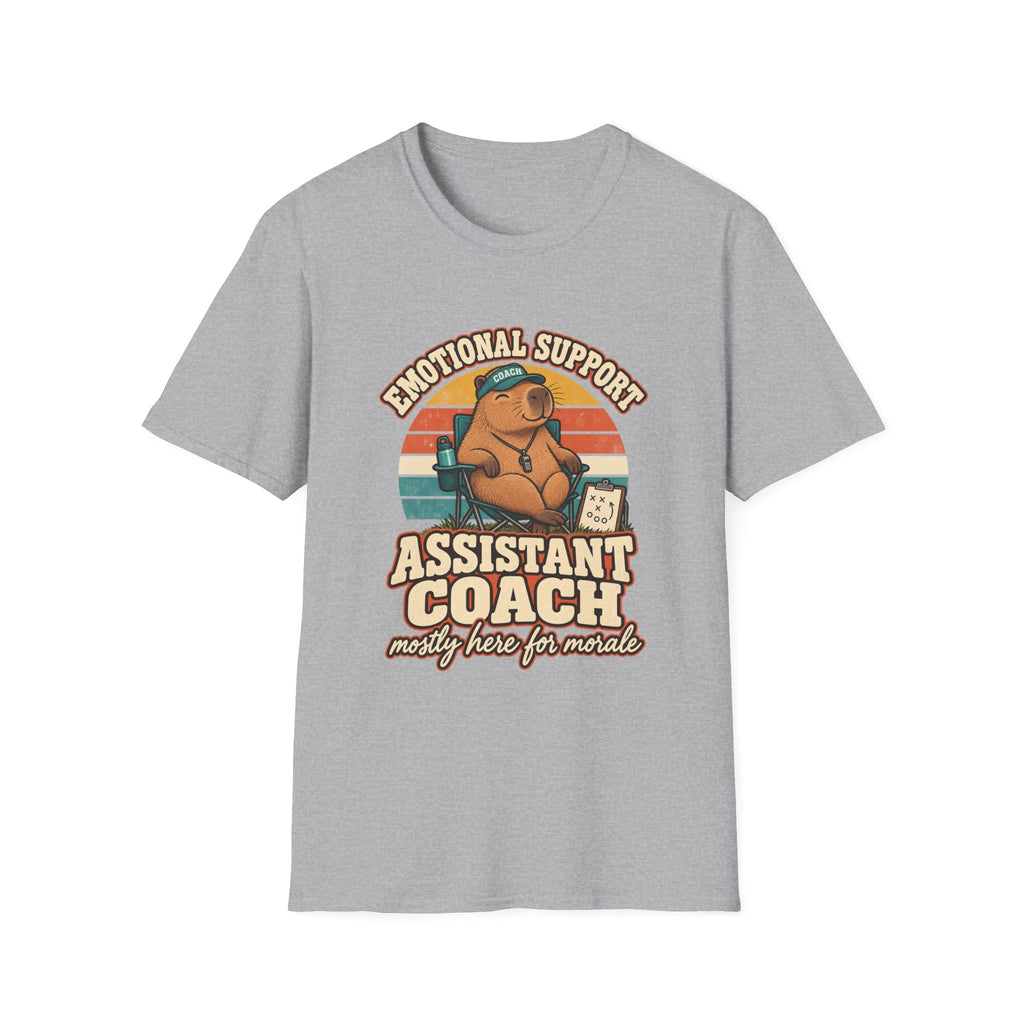 Emotional Support Assistant Coach - Mostly Here For Morale T-Shirt
