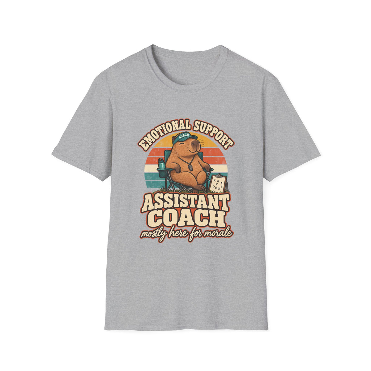Emotional Support Assistant Coach - Mostly Here For Morale T-Shirt