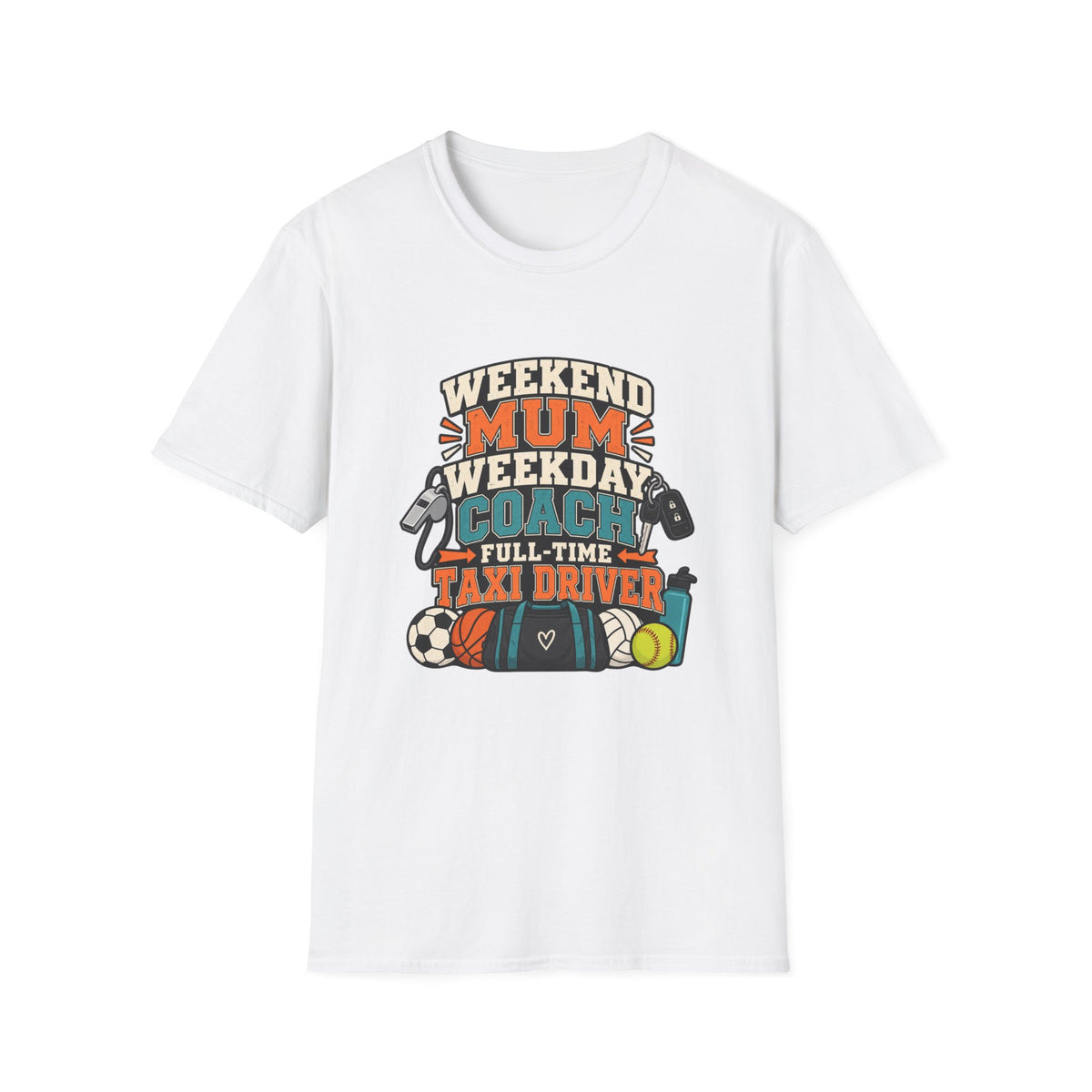 Weekend Mum Weekday Coach Full-Time Taxi Driver T-Shirt