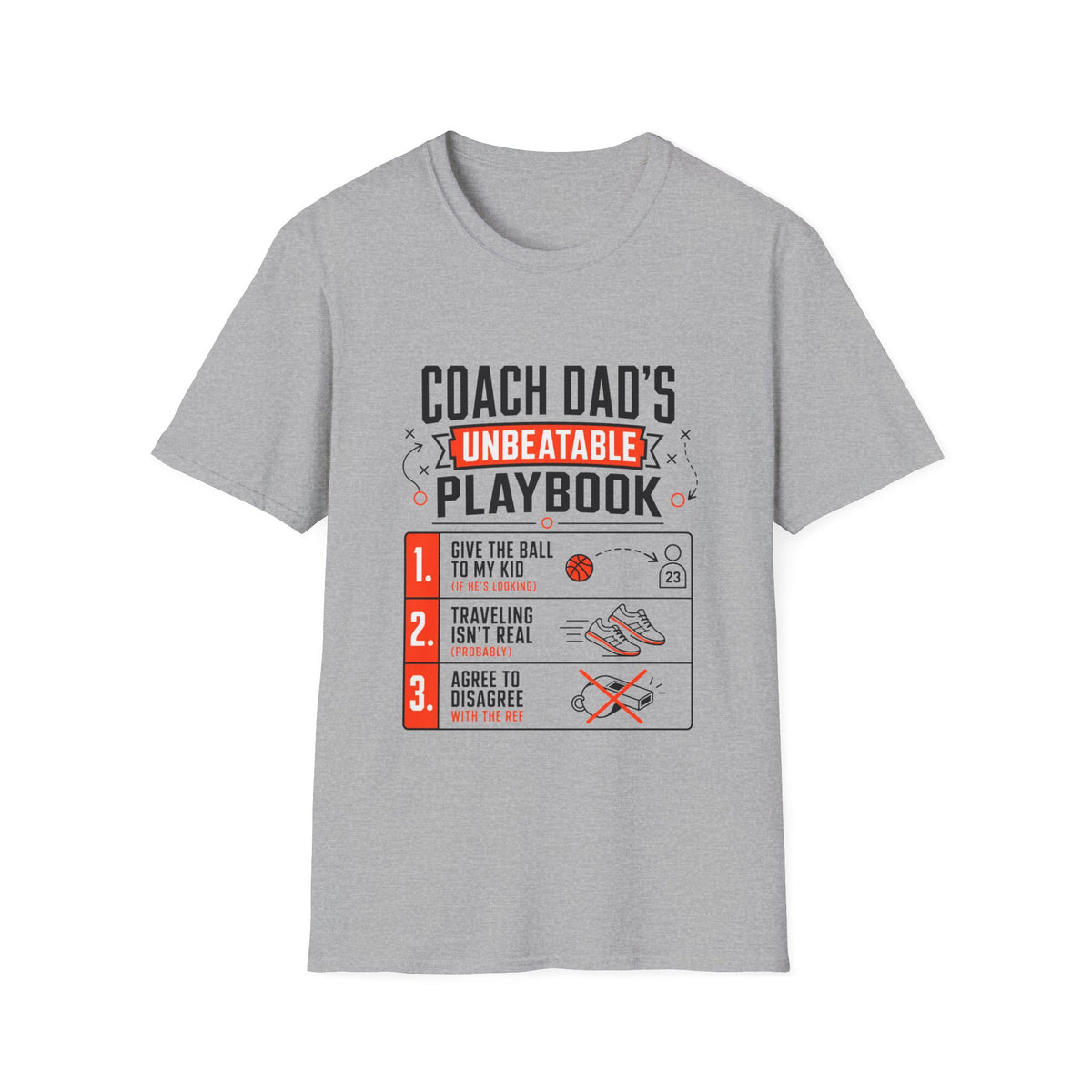 Coach Dad's Unbeatable Playbook T-Shirt