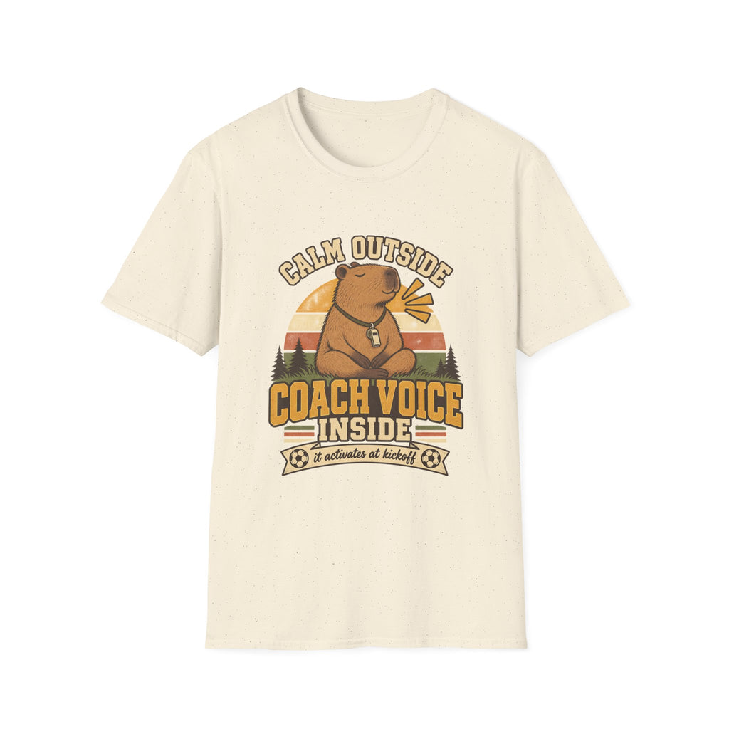 Calm Outside Coach Voice Inside - It Activates At Kickoff T-Shirt