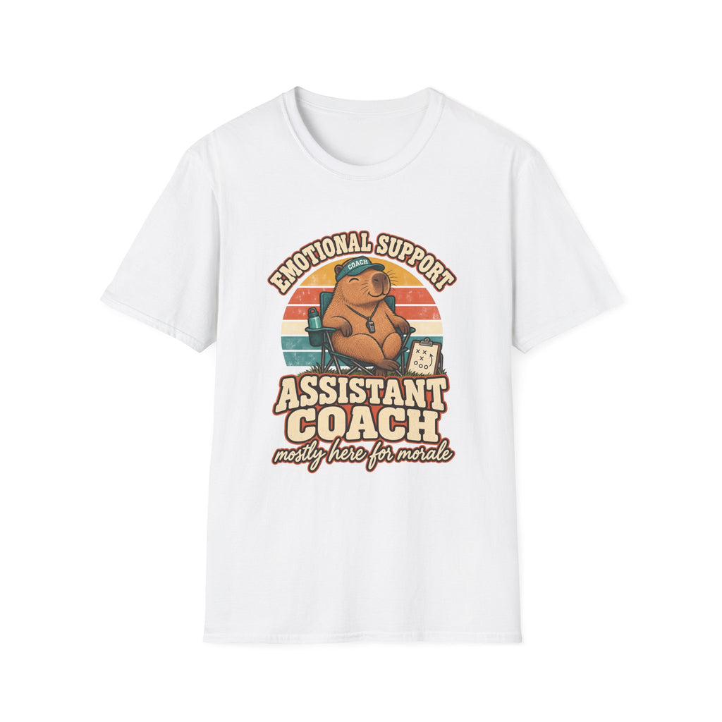 Emotional Support Assistant Coach - Mostly Here For Morale T-Shirt
